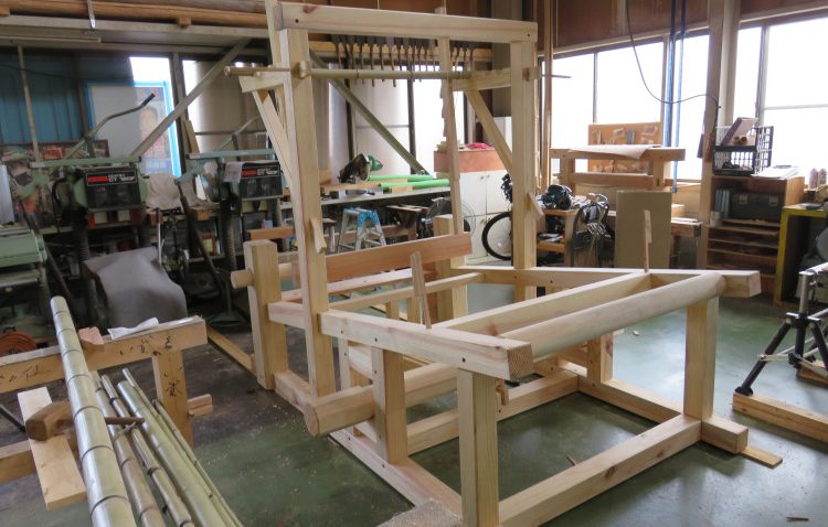 伝統工芸品／赤穂緞通たつの工房ぎおん様／古緞通修復／小物入れ／赤穂緞通織機新調製作