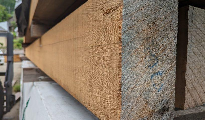 20220705 M様 赤穂緞通織機部品　間丁部製材部分選定